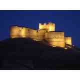 Castillo de Berlanga de Duero anocheciendo