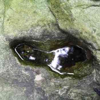 Click para ampliar. Pulsa en el nombre para ver la ficha. ¿huella de pie en cubierta  de dolmen?