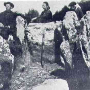 Click para ampliar. Pulsa en el nombre para ver la ficha. Excavación del dolmen de Jentillarri en 1917