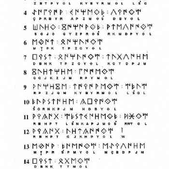 Transliteración hebrea, Botorrita III Col II 57-60 y Col III 1-22
