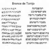 Click para ampliar. Transliteración hebrea Bronce Torrijo