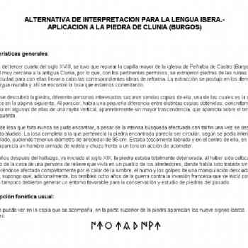 Click para ampliar. Pulsa en el nombre para ver la ficha. Interpretación alternativa de la inscripción ibera de la Piedra de Clunia