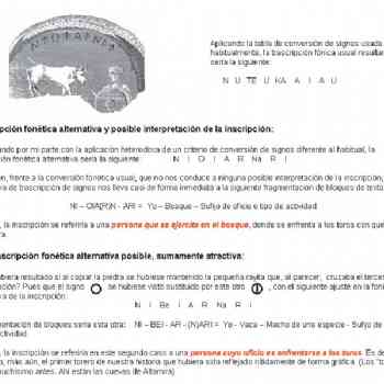 Click para ampliar. Pulsa en el nombre para ver la ficha. Interpretación de la inscripción ibera de la Piedra de Clunia (imagen 2)