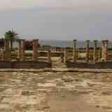 Click para ampliar. BAELO CLAUDIA (Cadiz).Vista del foro con la Basilica al fondo