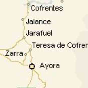 Mapa de la situación del Valle de Ayora