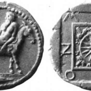 Click para ampliar. Pulsa en el nombre para ver la ficha. MENDE.  S. IV a.C. Tetradracma de plata