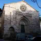 Fachade la iglesia de Santiago en La Coruña.