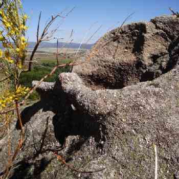 Click para ampliar. Pulsa en el nombre para ver la ficha. Ulaca - Conjunto Lítico - Elemento 6 - Detalle reborde perforado.