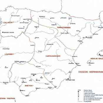 Click para ampliar. Pulsa en el nombre para ver la ficha. Divisiones administrativas Hispania Bajo Imperio