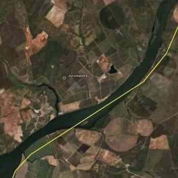Click para ampliar. Pulsa en el nombre para ver la ficha. Juromenha (Alentejo, Portugal): vista satélite.