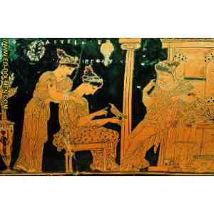Escena de gineceo, Siglo VI a.C.