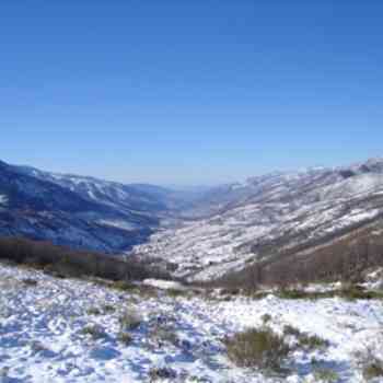 Click para ampliar. Pulsa en el nombre para ver la ficha. El Valle del Jerte nevado