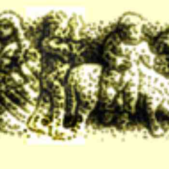 Click para ampliar. Pulsa en el nombre para ver la ficha. Epona psychopompa en el el 'sartego' de Egas Moniz. Dibujo Erias