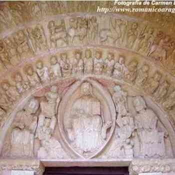 Click para ampliar. Pulsa en el nombre para ver la ficha. Iglesia parroquial de San Esteban Protomártir (Moradillo de Sedano).  Tímpano