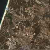 Click para ampliar. Ruinas romanas de Miróbriga (Santiago do Cacém PT). Imagen satélite de su entorno..