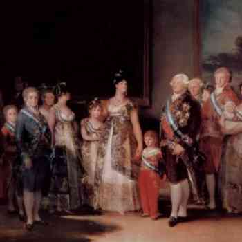 Click para ampliar. Pulsa en el nombre para ver la ficha. La familia de Carlos IV