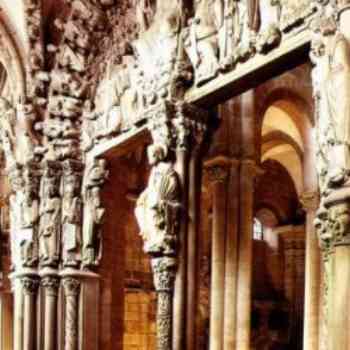 Click para ampliar. Pulsa en el nombre para ver la ficha. El Pórtico de la Gloria. Catedral de Santiago de Compostela