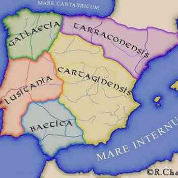 Click para ampliar. Pulsa en el nombre para ver la ficha. División provincial romana Bajo Imperio
