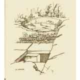 Click para ampliar. Pulsa en el nombre para ver la ficha. Mausoleo de La Alberca, Dibujo de sus estado actual