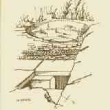 Click para ampliar. Mausoleo de La Alberca, Dibujo de sus estado actual