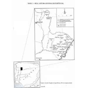 Mapa da área linguistica asturo-leonesa em Portugal