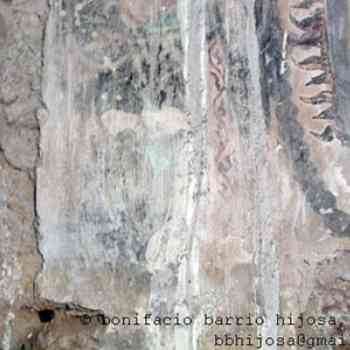 Click para ampliar. Pulsa en el nombre para ver la ficha. Olmos de Pisuerga, altar pintado, 1. 03 vista parcial: parte inferior izquierda, monje