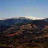 Puerto del Gamo: panorámica invernal hacia Las Hurdes.