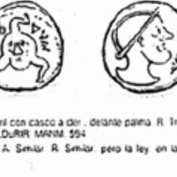 Click para ampliar. Pulsa en el nombre para ver la ficha. TRISCEL GRANADINO CON LEYENDA ILDURIR/FLORENTIA