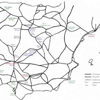 Vías romanas. Mapa.